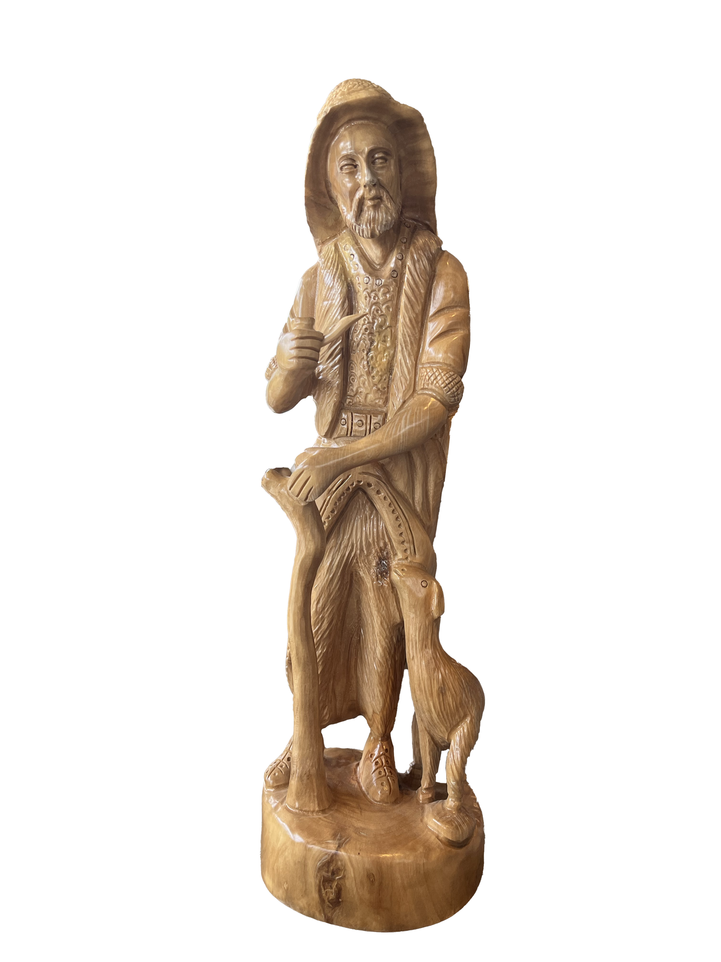 Olive Wood Shepherd Statue
