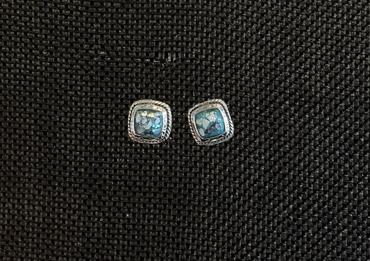 Silver Roman Glass Earrings