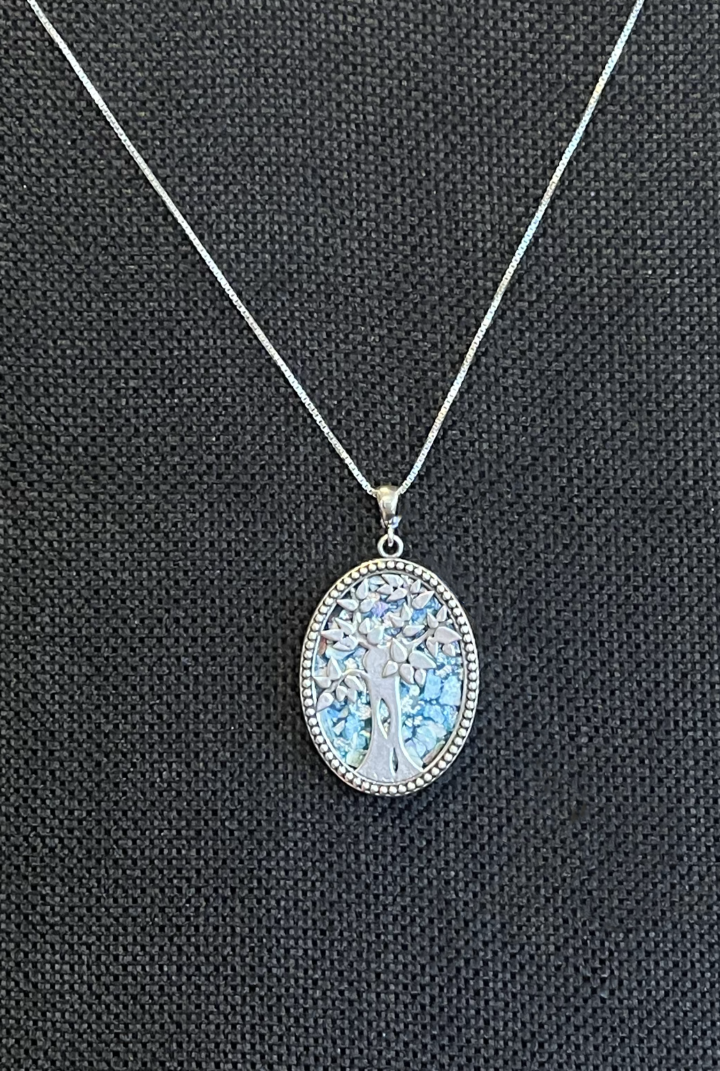 Silver Roman Glass Necklace