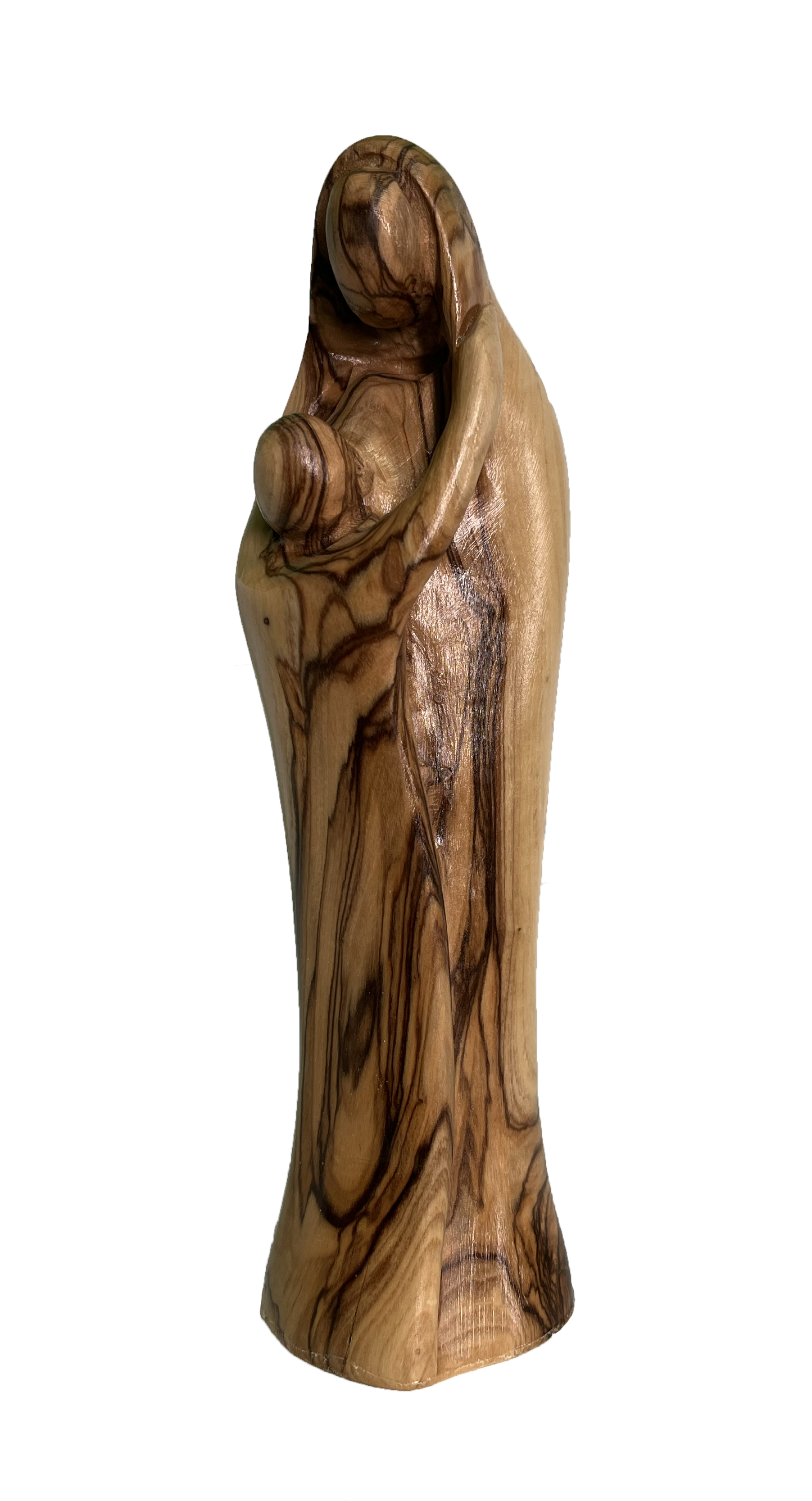 Olive Wood Statue Of Mary With Jesus