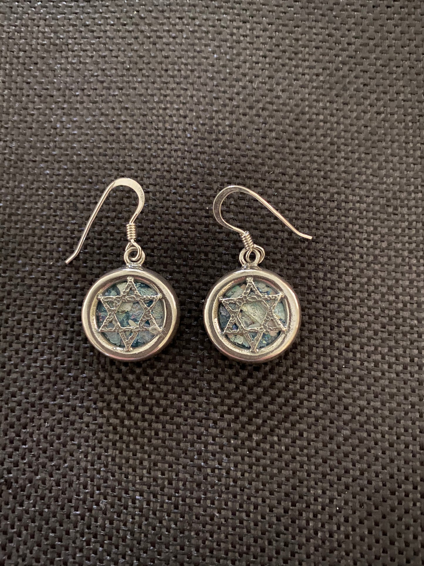 Silver Roman Glass Earrings SRGE0021