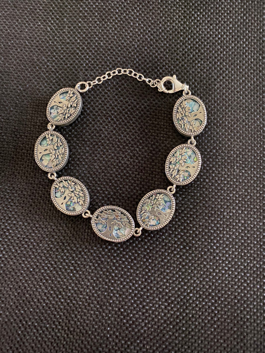 Silver Roman Glass Bracelet SRGB0005